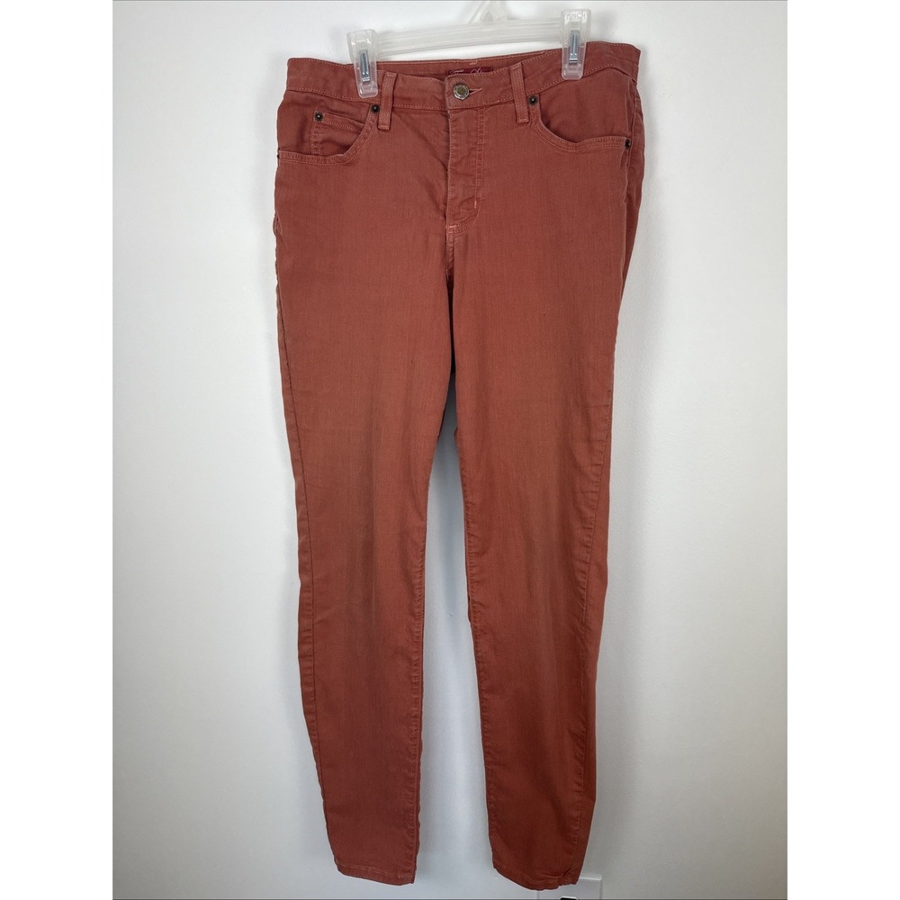 True Slim Women's Jeans Orange Size 8 Mid-Rise Lightweight  & Cool Tummy Control